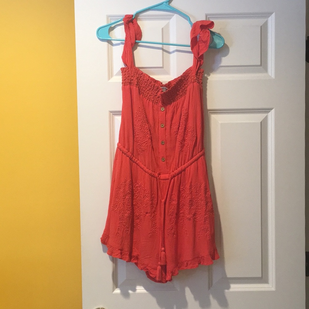 Orange American Eagle romper